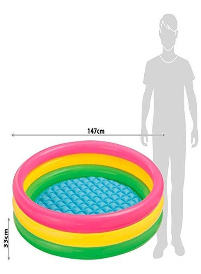 VWretails Sunset Glow Pool - Soft Inflatable Baby Pool Bath Water Tub for Kids (Multicolored) (3 Ft - 34 inch Diameter X 10 inch Height) - Image 3
